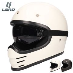 オフロードバイク用フェイスマスクゴーグル ホワイト/EMGOエムゴvmx