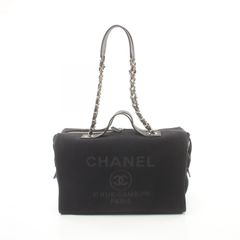 シャネル CHANEL ショルダーバッグ ドーヴィル AS4166 キャンバス レザー ドーヴィル ボストンバッグ チェーンショルダーバッグ キャンバ レディース Used A