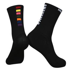 Monton［モントン］ニットサイクリングソックス ブラック自転車用靴下スポーツソックス黒
