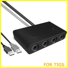 【在庫処分】SooPii gcコントローラー接続タップ ニンテンドースイッチ ゲームキューブ コントローラ 接続タップ TURBO連発機能対応 HOMEボタンアリ 大乱闘スマッシュブラザーズ対応 switch OLED/Switch/WiiU/PC用 swit