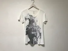 本物アルマーニエクスチェンジARMANI AXコットンVネックバードプリント半袖TシャツメンズサーフアメカジミリタリーストリートスケーターワークビジネススーツストリートスケーターモードゴルフドレスロックバンT白ホワイトSペルー製