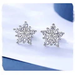 雪の結晶 イヤリング