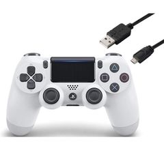 【新品未開封品】 【純正品】デュアルショック4 ホワイト 充電ケーブル3m付属