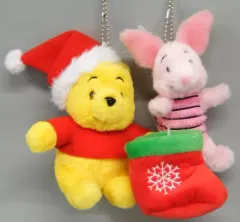 【中古】ぬいぐるみ プーさん＆ピグレット ぬいぐるみバッジセット 「ディズニー・クリスマス2022」 東京ディズニーリゾート限定