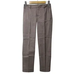 グリーンレーベルリラクシング ユナイテッドアローズ green label relaxing 美品 サブリナパンツ クロップド 小さいサイズ 34 XS相当 無地 モカ 茶 ■GY14 X