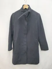 ◇ ITEMS URBAN RESEARCH アイテムズ フロントボタン ロング スリット 長袖 コート サイズfree ネイビー レディース P  【1405090017850】