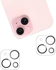 JACRON 対応 iPhone 15 / Plus用 レンズフィルム 2枚入りAGC旭硝子素材-高品質 カメラカバー 強化ガラス 保護フィルム 液晶 高透過率 気泡ゼロ 防爆裂 飛散防止 衝撃吸収 指紋防止(OIV-2HD-AD679)