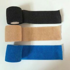 ネココンパクト便  伸縮包帯　幅5cm長さ4.5m 12個 ：肌色4個　黒4個　ブルー4個  +おまけ2個付き