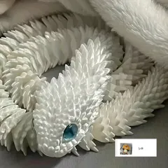 レトロ！ 瀬戸物　白蛇像　縁起物 新作【巳年・へび・白蛇】縁起の良い☆本金箔玉☆ガラスの置物