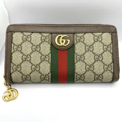 【GUCCI】グッチ オフィディア GG ジップアラウンドウォレット 523154 ベージュ エボニー GGスプリームキャンバス ラウンドジップ 長財布 財布 レディース 【中古】 USED-BC 【9356】