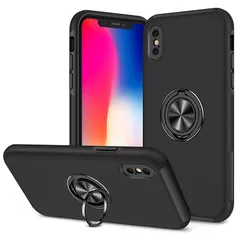 iPhone Xs ケース iPhone X ケース リング付き 耐衝撃 落下衝撃吸収 TPU PC 車載ホルダー対応 スタンド機能 スマホケース 防塵 滑り止め 落下防止 擦り傷防止 取り出し易い 一体型 全面保護カバー アイフォンケース 旅行 オフィス 1