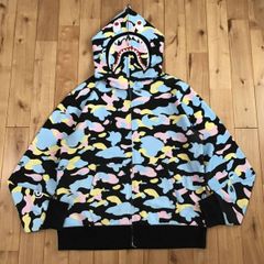 New multi camo シャーク パーカー Lサイズ cotton candy camo shark full zip hoodie エイプ ベイプ アベイシングエイプ マルチカモ