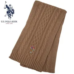 ユーエス ポロ US.POLO ASSN マフラー キャメル USPA-2014 447167 レディスマフラー メンズマフラー ブランドマフラー