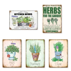 Lezalic ブリキ 看板 ガーデニング 壁飾り 床置き プレート 庭 ガーデン ケア ワーク インテリア レトロ 雑貨 ヴィンテージ風 アンティーク調 (ガーデンver1) [ガーデンver1]