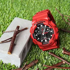 G-SHOCK Gショック ジーショック GA-100B-4A メンズ 腕時計 アナログ アナデジ 赤 レッド 腕時計  カシオ CASIO メンズ  還暦祝い g-shock 推し活グッズ
