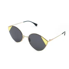 FENDI フェンディ キャットアイ オーバルサングラス FF0341/S グレー イエロー 60□22 140のサムネイル
