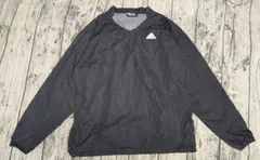 【美品】 adidas ナイロンパーカー ブラック サイズO アディダス