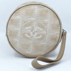 CHANEL シャネル 丸型ポーチ ココマーク ニュートラベルライン
