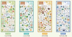 モリシリーズ　ステッカー　シートシール　mori sticker 全4柄セット