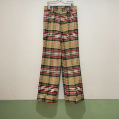 70s LEVIS for LADDIES CHECK FLARE PANTS UB-2210-002