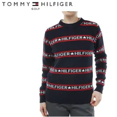 トミーヒルフィガー ゴルフ レディース ロゴストライプ クルーセーター TOMMY HILFIGER GOLF THLA349 ネイビー(30)