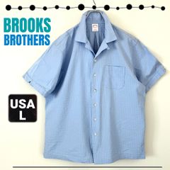ブルックスブラザーズ/BROOKS BROTHERS★ストレッチシアサッカーシャツ/オープンカラー/オーバーサイズ/ボックスシルエット★USAメンズL  #2505M021