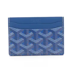 ゴヤール GOYARD カードケース SAINT SULPICE ブルー PVCコーティングキャンバス レザー カードケース メンズ Used Aのサムネイル