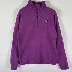 古着 パタゴニア patagonia ベターセーター ハーフジップ プルオーバー  ワンポイントロゴ アウトドア S  パープル系 レディース