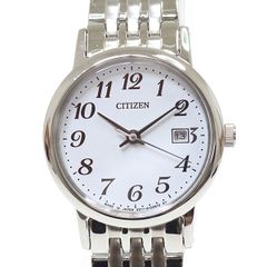 CITIZEN シチズン レディース腕時計 エコドライブ EW1580-50B ホワイト文字盤【中古】  