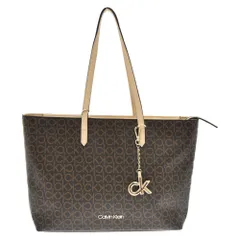 Calvin Klein (カルバンクライン) 総柄ロゴプリントトートバッグ K60K609305BDS ブラウンのサムネイル