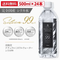 【シリカ水500ml×24本】BIYOUDO ミネラルウォーター シリカ 99mg/L含有 Silica99 国産 軟水 備蓄 保存水