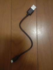 黒 USB TypeC 充電ケーブル 全長22cm