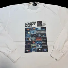 80s Computer Graphics World LongSleeve Vintage Tshirts USA製　ScreenStars スクリーンスター　ロンT ロングスリーブTシャツ　ヴィンテージTシャツ　IT企業Tシャツ　プロモTシャツ FG-60のサムネイル