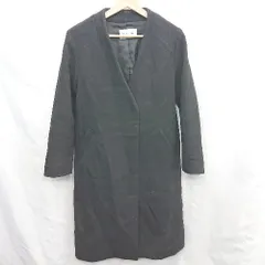◇ ⊇ le coeur blanc ルクールブラン ウール 長袖 Vネックコート サイズ38 ブラック系 レディース E  【1502180080678】のサムネイル