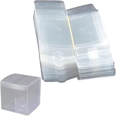 ideamall クリアボックス ギフトボックス 透明 箱 ギフトケース プラスチック(クリア,  6cm/40個)