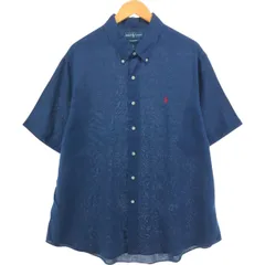 古着 ラルフローレン Ralph Lauren CUSTOM FIT 半袖 ボタンダウンシャツ メンズXL相当/eaa552955