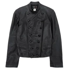 希少　アニエスべー フランス製 ラムレザー 羊革 ダブルライダースジャケット agnes b 希少 70s 80s 極上品 アニエスベーヴィンテージ 上質
