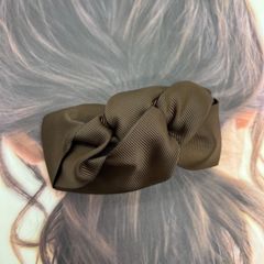 チョコレートカラーのシンプルな使いやすいハンドメイドリボン