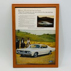 レトロ 広告　ビンテージ　ポスター　　『 フォードFORD 』　フレーム付　※貴重な当時物 1960's　オリジナル アメリカ　ヴィンテージ 輸入雑貨　アドバタイジング( AZ1451 )
