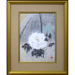 黒澤　正（黒沢正）「冬牡丹」日本画8号 東京芸大卒 師：今野忠一 銀座画廊個展 院展特待 埼玉在住 小竹美術 真作保証