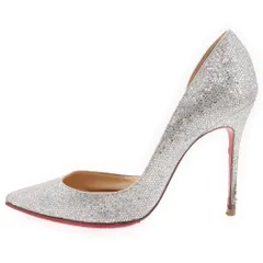 CHRISTIAN LOUBOUTIN (クリスチャンルブタン) ポインテッドトゥ グリッター ハイヒール パンプス シルバー レディース
