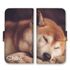 AQUOS zero6 SHG04 A102SH 케이스 수첩형 아쿠오스제로 6 스마트폰 케이스 휴대 케이스 시바개 흑시바 시바이누 시바켄 개 동물 사진 콩 자주 일본견 귀여운 귀여운 세련된 심플 컬러 05