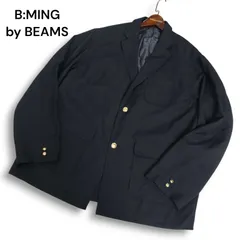 22SS★ B:MING by BEAMS ビームス 通年 金ボタン★ ダントツ撥水 ワイド ブレザー ジャケット 紺ブレ Sz.L　メンズ ネイビーのサムネイル