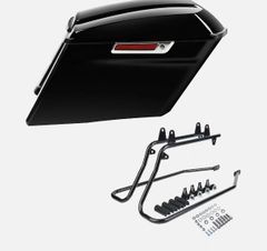 harley用 4インチ ストレッチ サドルバッグ ブラケット セット ソフテイル デラックス Softail Deluxe 1984-2017 