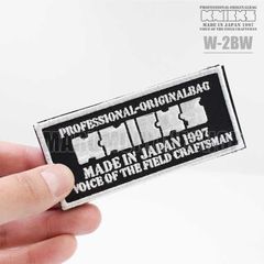 メール便 送料込み価格 【KNICKS】 ニックス ベルクロ ロゴワッペン W-2BW  マジックテープタイプ