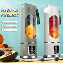 ジューサー ミキサー 丸洗い可 500ML 携帯ジューサー お手入れ洗いやすい USB充電式 スロージューサー ミニ 小型 縦型 朝食
