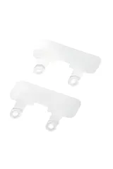 エレコム スマホ ストラップ ストラップホルダー 2口タイプ 2枚入り 耐久力UP 耐荷重5kg 金属レス 透明 クリア P-STHD2PCR