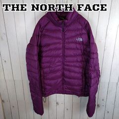 THE NORTH FACE ノースフェイス ダウンジャケット ワンポイントロゴ パープル (レディース M) 中古 古着