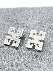 GIVENCHY/ジバンシー　ロゴモチーフイヤリング　シルバーカラー　ヴィンテージ　アンティーク　SH184