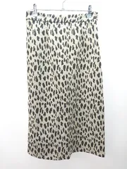 ◇ Vipoa ヴィポア 豹柄 レオパード サイドスリット ロング タイト スカート サイズＭ ベージュ レディース E  【1305150000030】